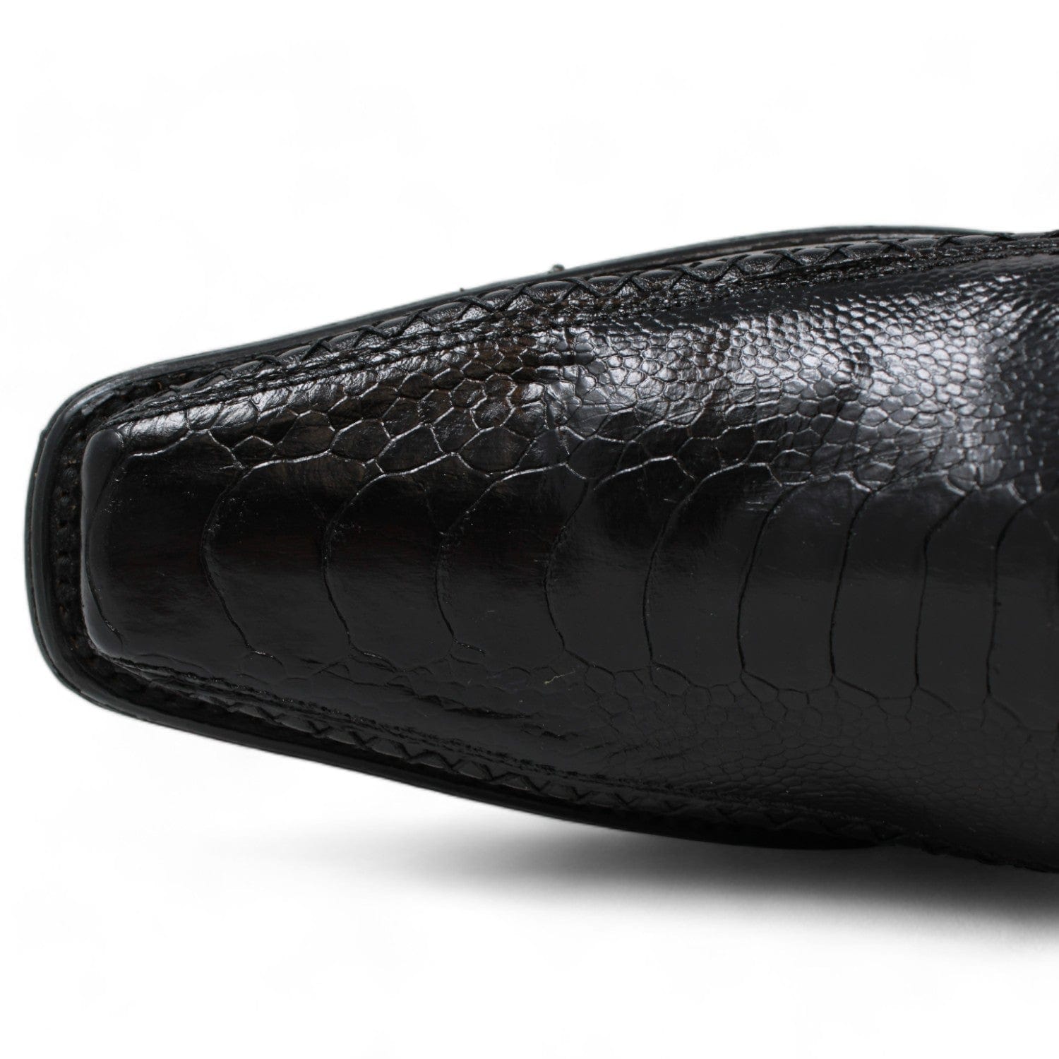 Men's Wild West Ostrich Leg with Deer Skin Square Toe Boots 277LF05 - 6