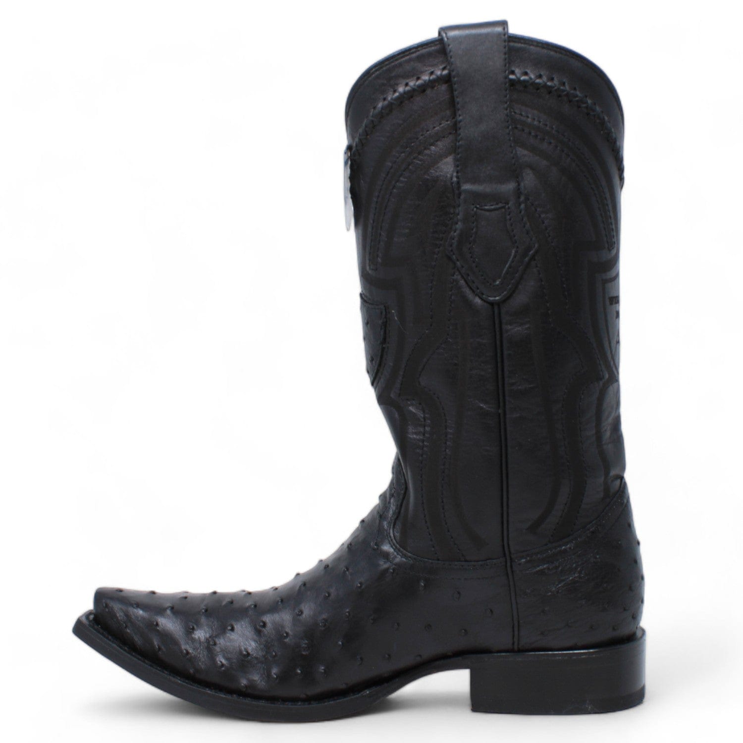 Men's Wild West Ostrich Skin Snip Toe Boots 294L03 - 6