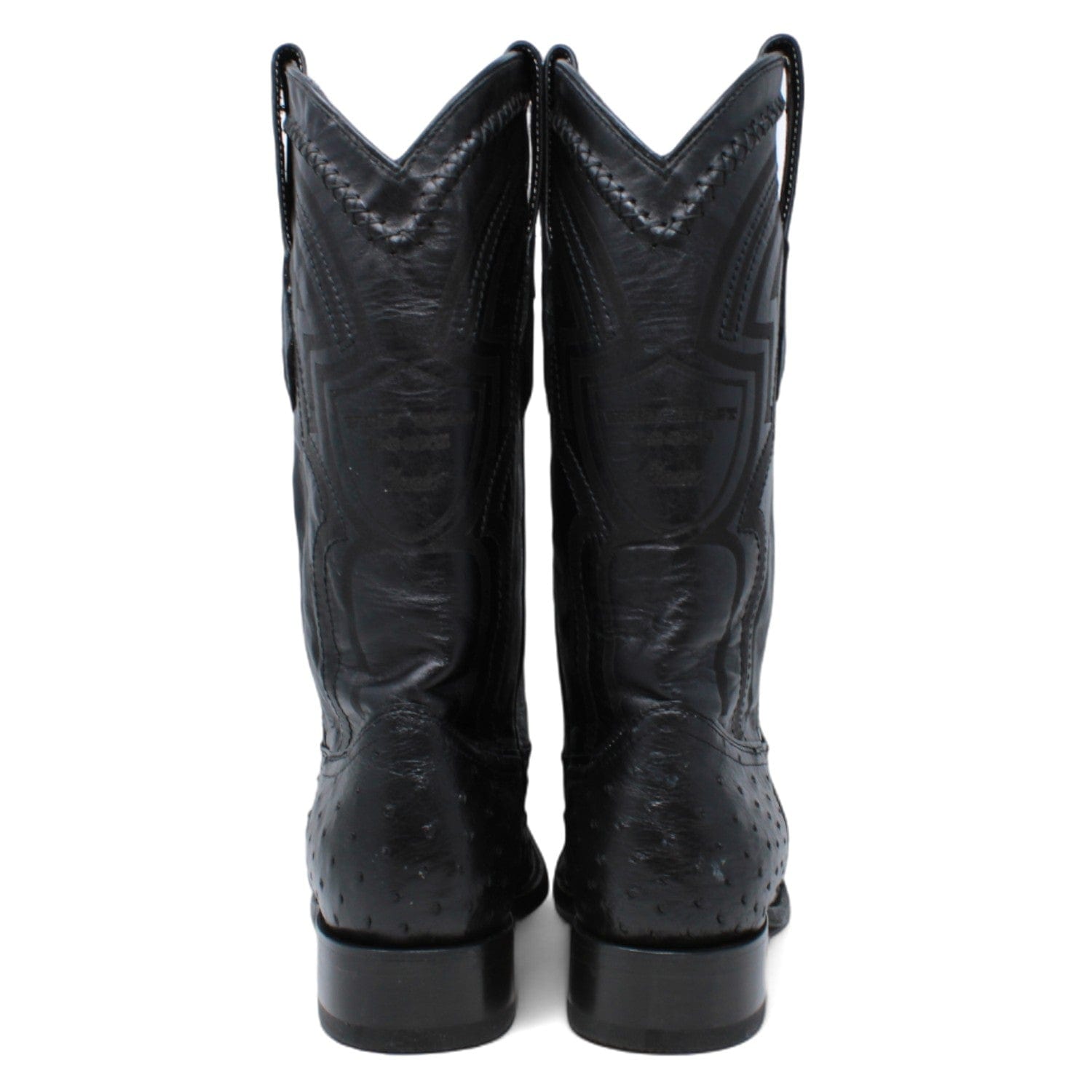 Men's Wild West Ostrich Skin Snip Toe Boots 294L03 - 6