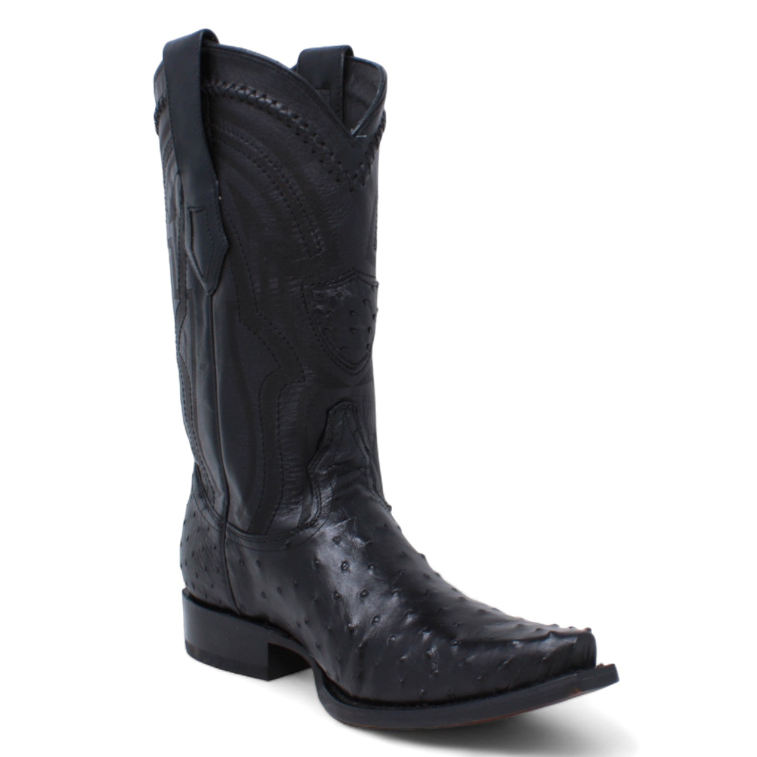 Men's Wild West Ostrich Skin Snip Toe Boots 294L03 - 6