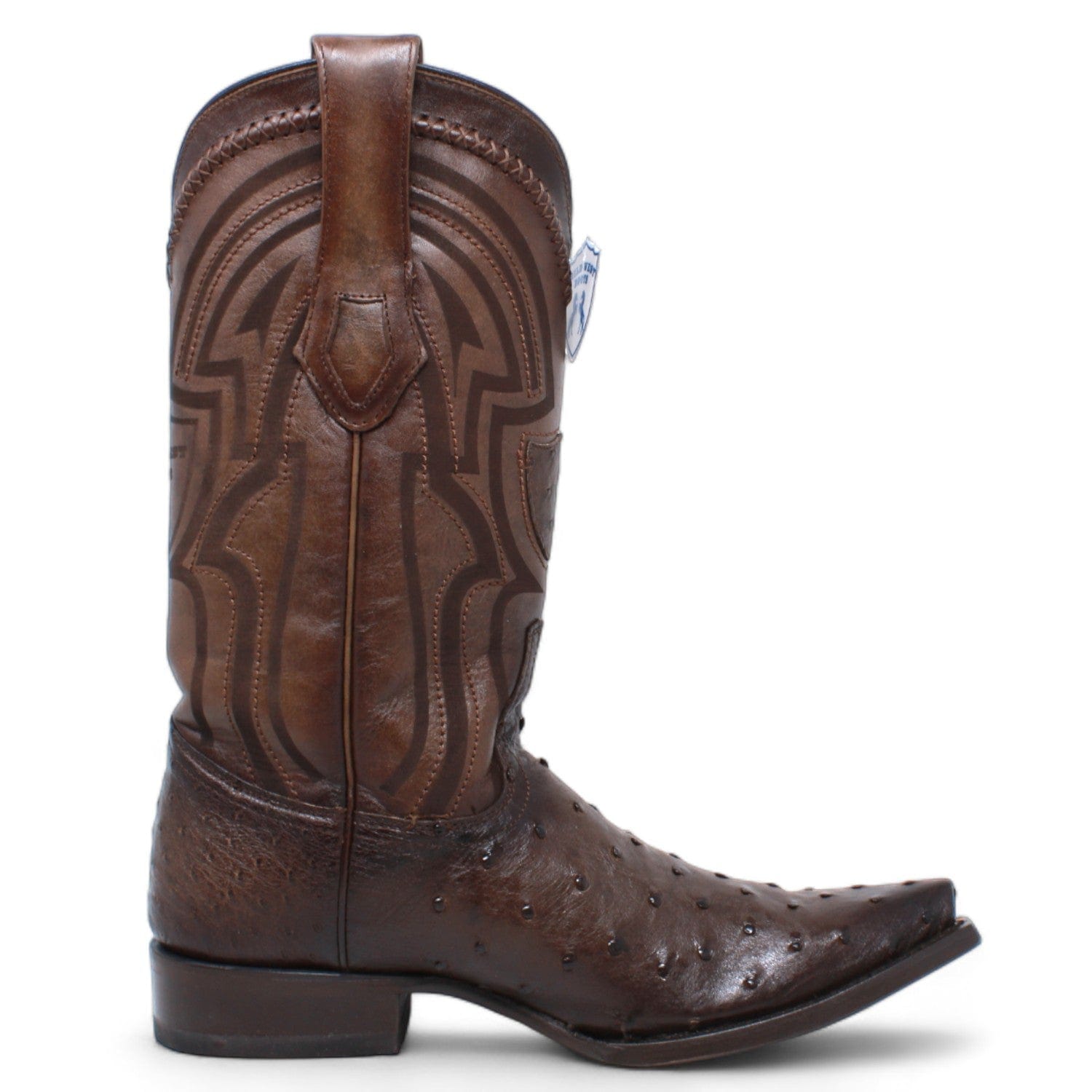 Men's Wild West Ostrich Skin Snip Toe Boots 294L03 - 6