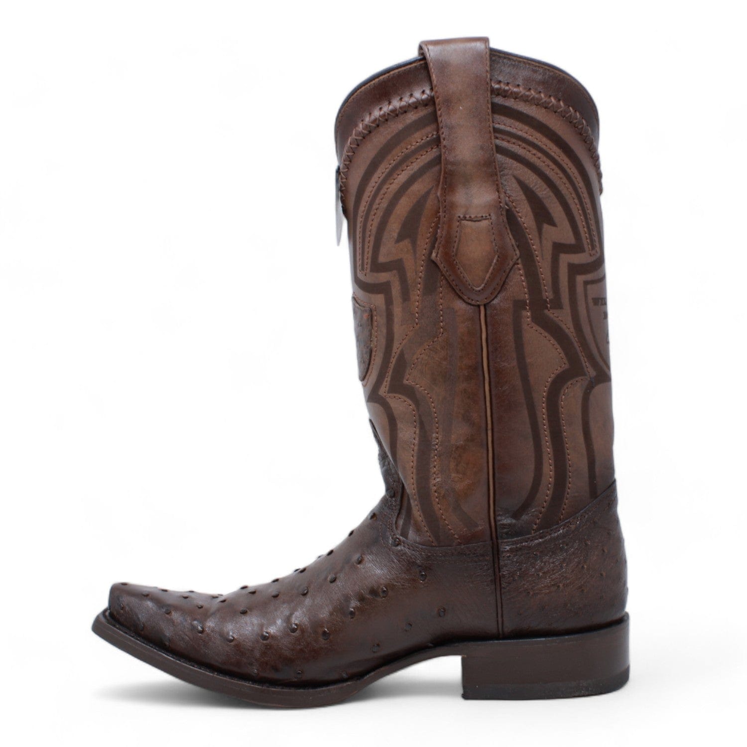 Men's Wild West Ostrich Skin Snip Toe Boots 294L03 - 6