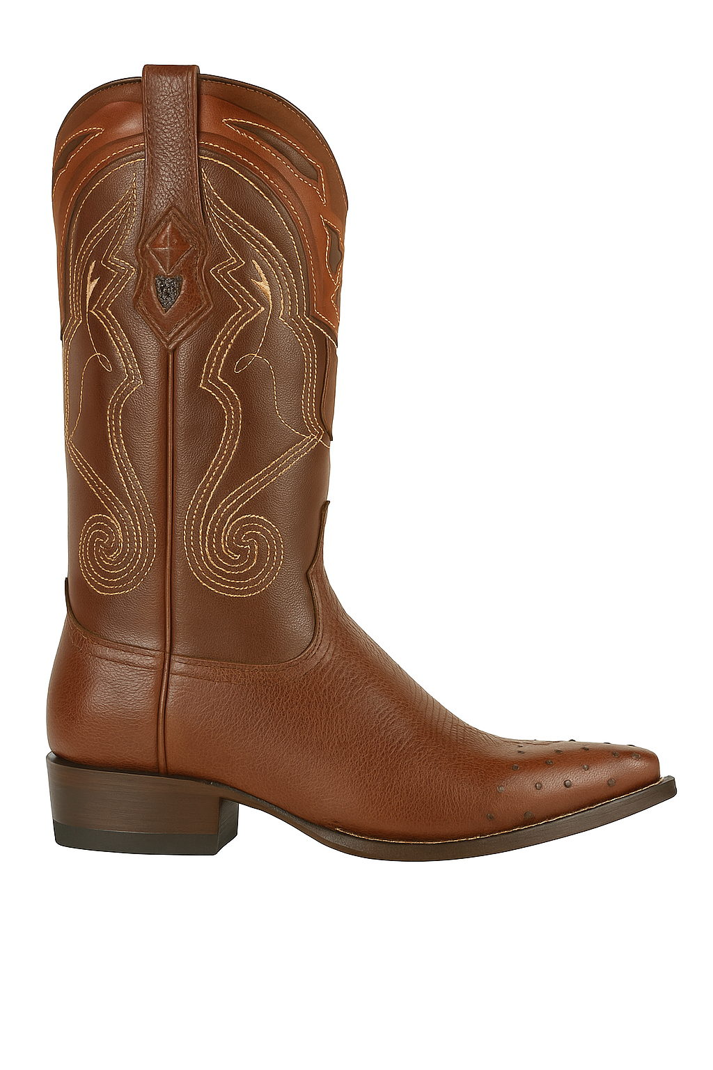 Men's Wild West Smooth Ostrich Skin 3X Toe Boots 29504-B - 6