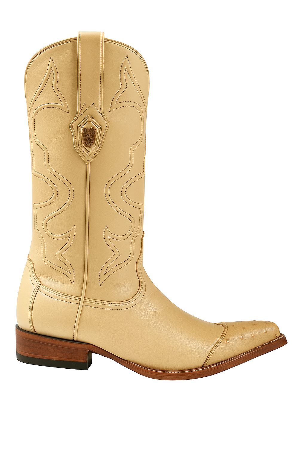 Men's Wild West Smooth Ostrich Skin 3X Toe Boots 29504-B - 6