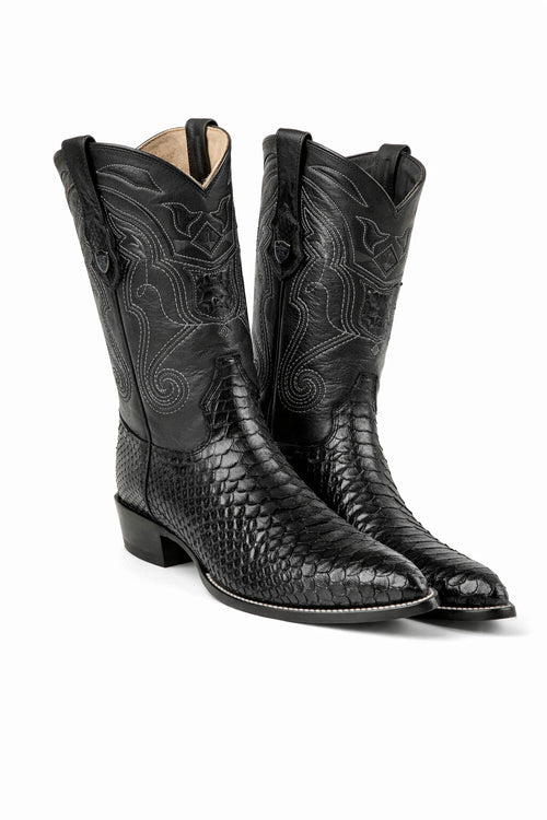 Men's Wild West Python Skin J Toe Boots 29957-New Designer Collection