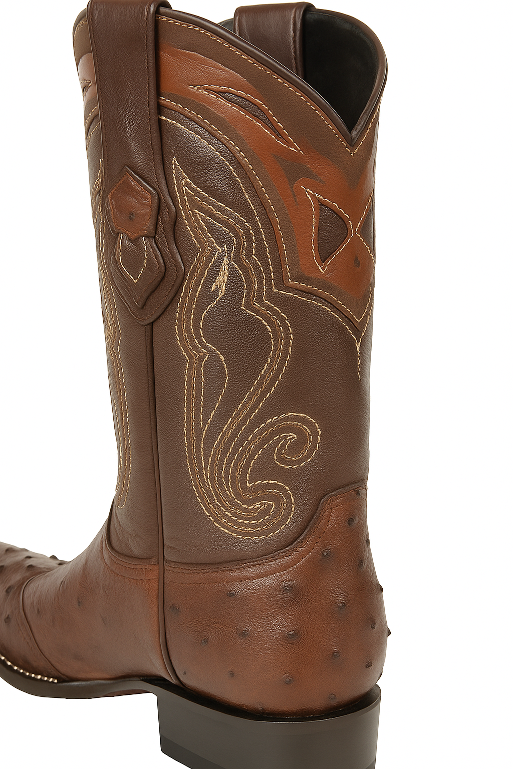 Men's Wild West Smooth Ostrich Skin 3X Toe Boots 29504-B - 6