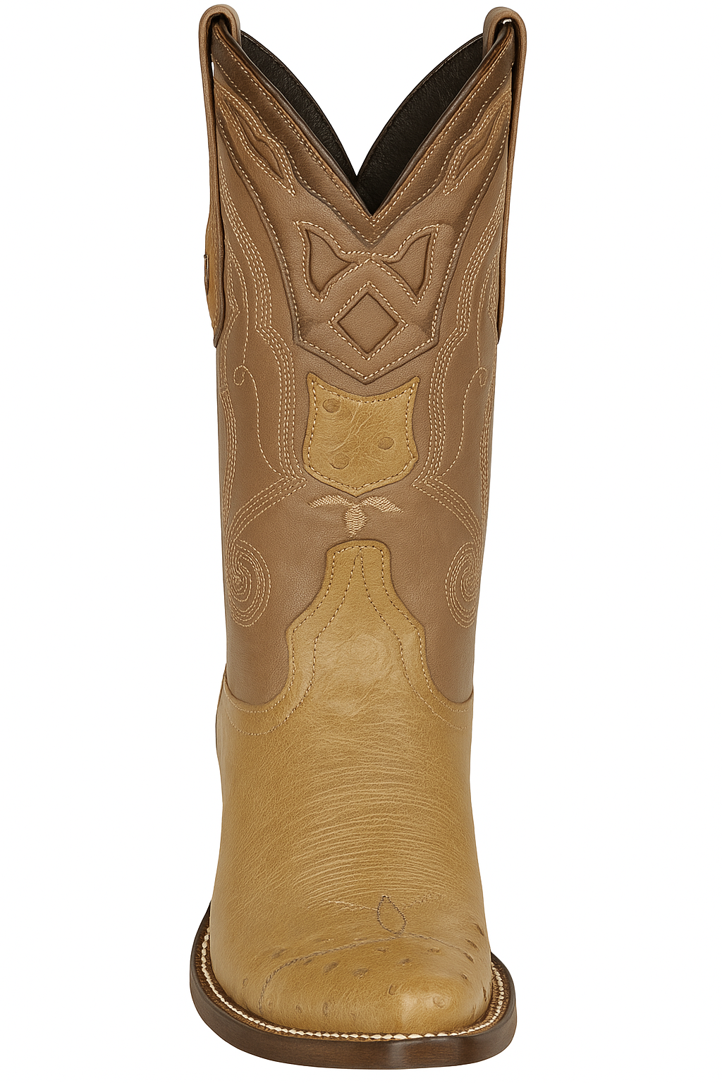 Men's Wild West Smooth Ostrich Skin 3X Toe Boots 29504-B - 6