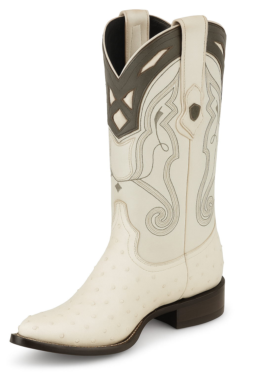 Men's Wild West Smooth Ostrich Skin 3X Toe Boots 29504-B - 6