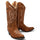 Women's Snip Toe Leather Suede Boots Brown