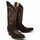 Women's Snip Toe Leather Suede Boots Chocolate