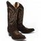 Women's Snip Toe Leather Suede Boots Chocolate