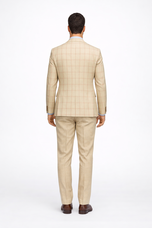 Modern Fit - Wool Suit - Italian Made Business Suit by Statement Men's 3 Piece 100% Wool Modern Fit Suit - Accented Scoop Vest