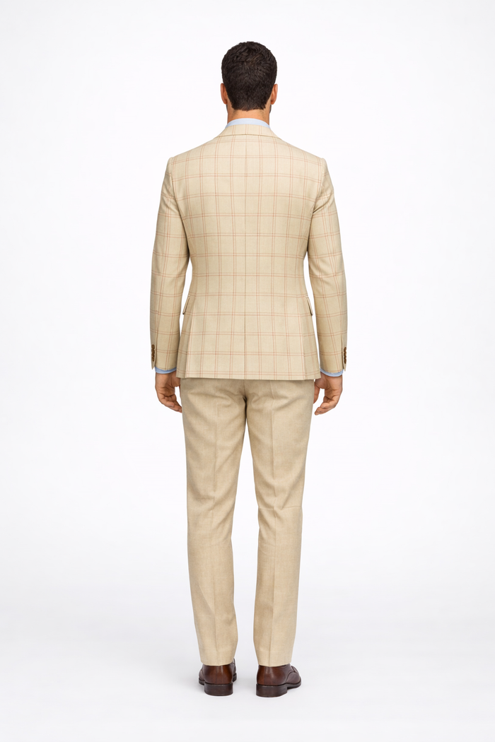 Modern Fit - Wool Suit - Italian Made Business Suit by Statement Men's 3 Piece 100% Wool Modern Fit Suit - Accented Scoop Vest