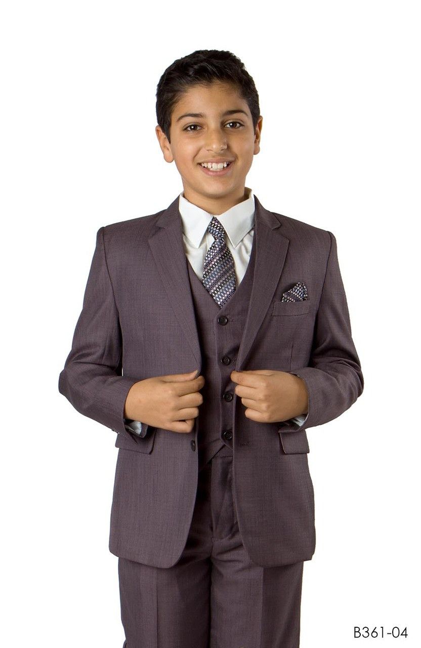 Fabric
 
 Tazio Boys' 5-Pc Sharkskin Suit & Free Shirt & Tie - Ultra Soft