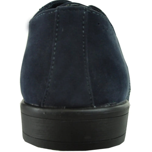 Navy  Vegan Suede Wingtip Dress Shoe for Men - Wedding & Prom 2026