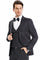 "Men's Black & White Mini Polka Dot Prom 2026 Suit - One Button Vested"