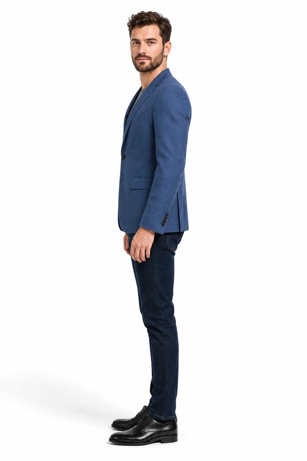 Zacchi Terri 73911 Mens Cobalt Blue Blazer – Slim Fit Stylish Formal & Party Wear Jacket - 34 Short or Extra Small