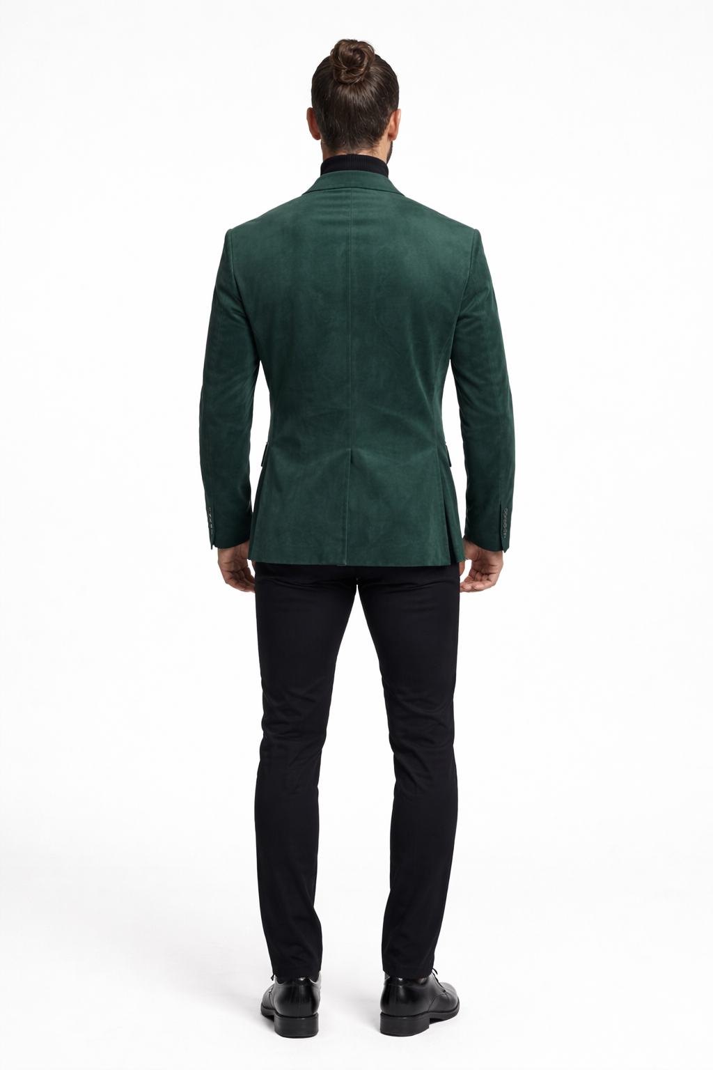 Zacchi Mens Hunter Green Micro Suede Sport Coat