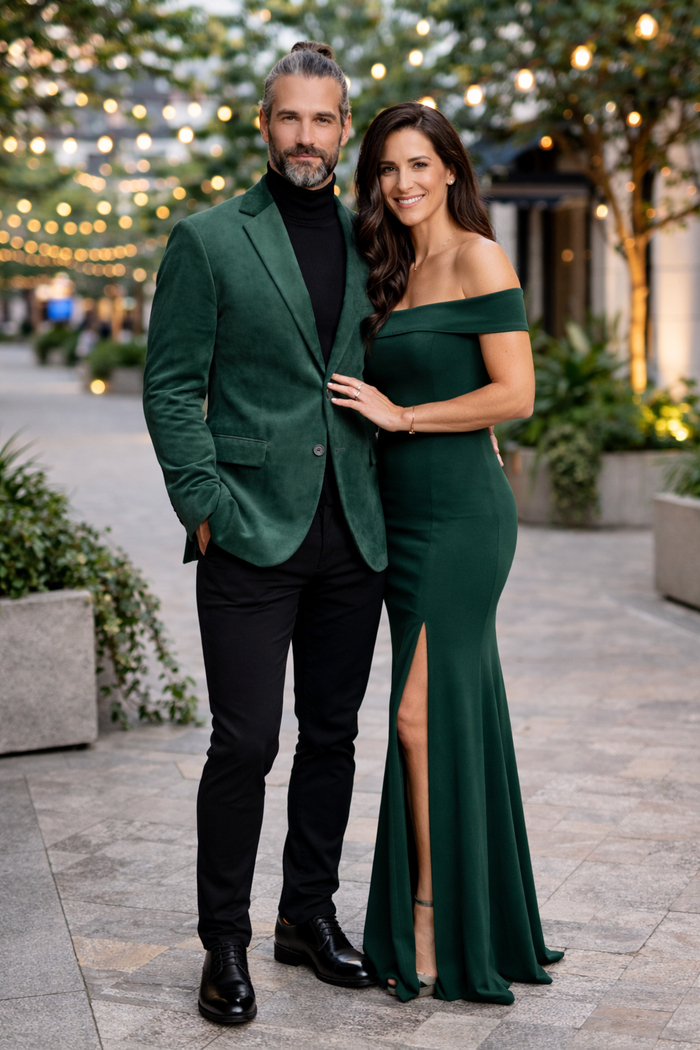 Zacchi Mens Hunter Green Micro Suede Sport Coat
