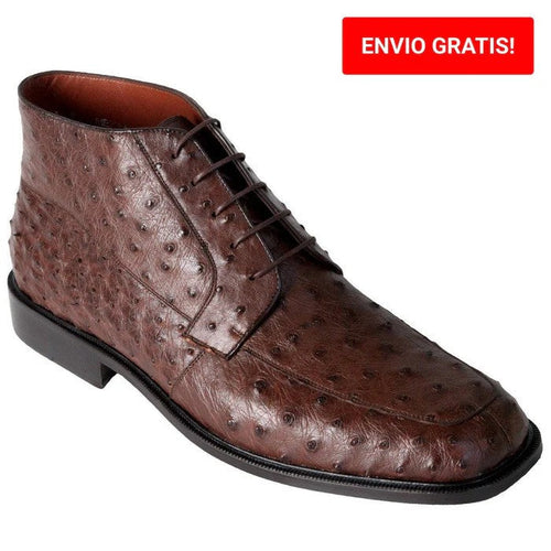 Zapato BotÃ­n Piel Avestruz - Mens Ostrich Boot in 3 Colors
