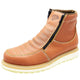 Zapatos de Trabajo Cuero Original con Doble Zipper Color Miel WD