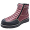 Zapatos de Trabajo Cuero Original con Doble Zipper Color Vino WD