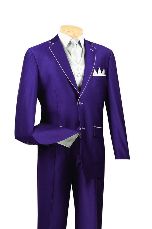 Vinci Men's 5-Piece Elegance Suit Free Tie & Hanky Fashionable & Professional pink