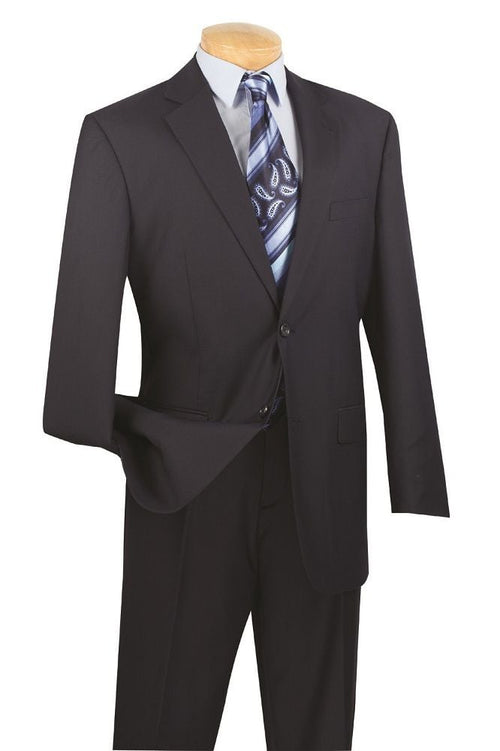 Vinci Men's Wool Feel Executive Suit - Solid Color 2 Piece