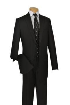Vinci Men's 2-Piece Wool-Feel Executive Suit - Extra Long Sizes