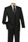 Vinci Men's 2-Piece Wool-Feel Executive Suit in black - Extra Long Sizes
