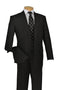 Vinci Men's 2-Piece Wool-Feel Executive Suit in black - Extra Long Sizes