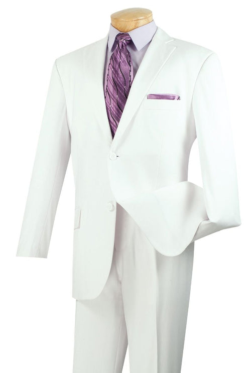 Vinci Men's 2-Piece Wool-Feel Executive Suit in black - Extra Long Sizes