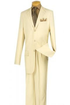 Vinci Men's 2-Piece Poplin Suit - 3-Button Jacket, Discounted Price
