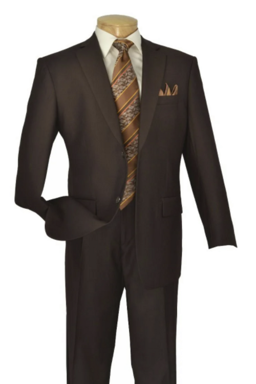SMB Couture Men's 2-Piece Executive Suit - Solid Colors purple