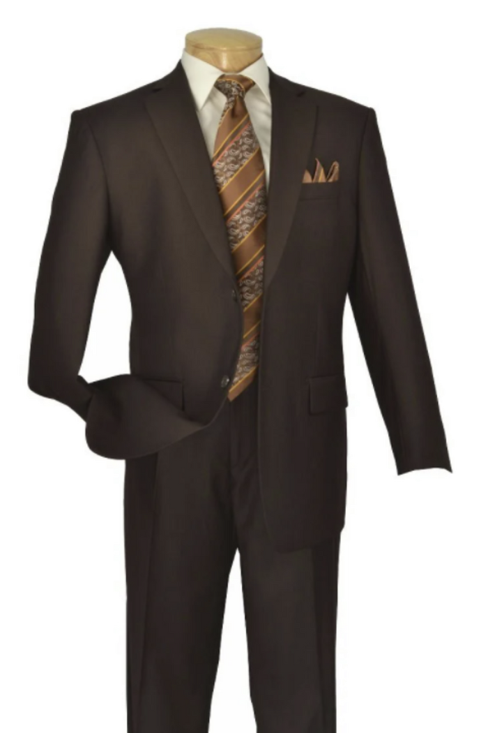 SMB Couture Men's 2-Piece Executive Suit - Solid Colors purple