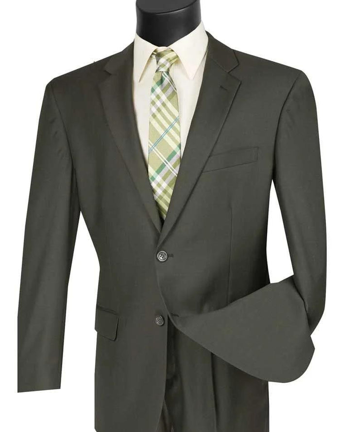 SMB Couture Men's 2-Piece Executive Suit - Solid Colors purple