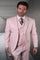 Color Men's 3 Piece Wool Suit Soft Textured Solid Color