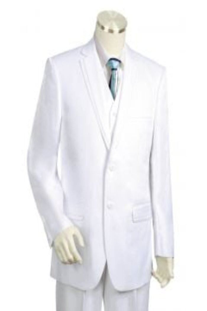 Canto Men's 3 Piece Fashion Suit Tone on Tone Peak Lapel