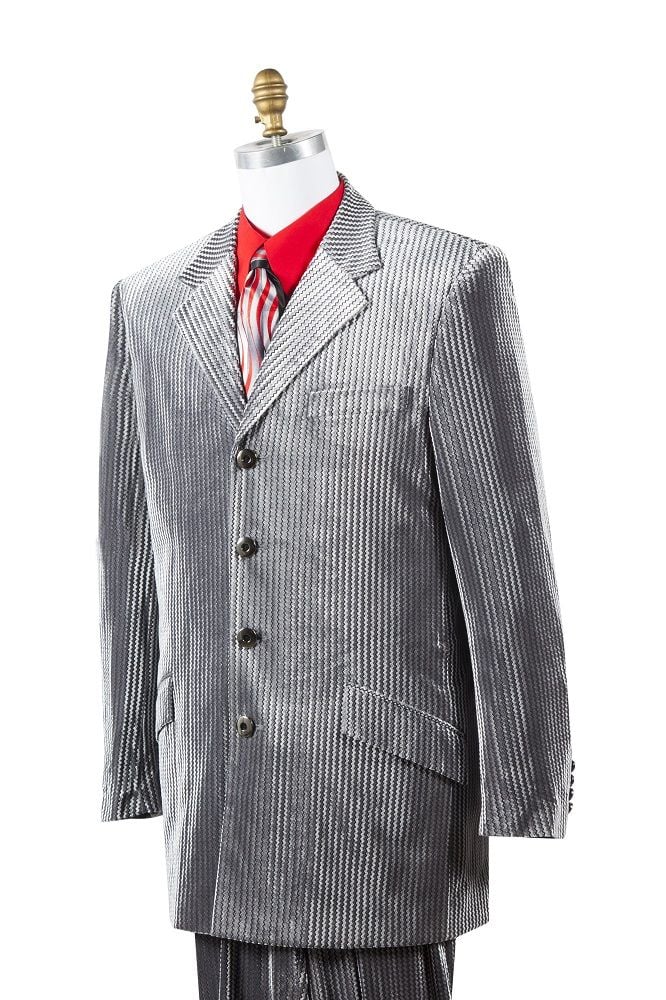 Canto Men's 2-Piece Velvet Striped Fashion Suit