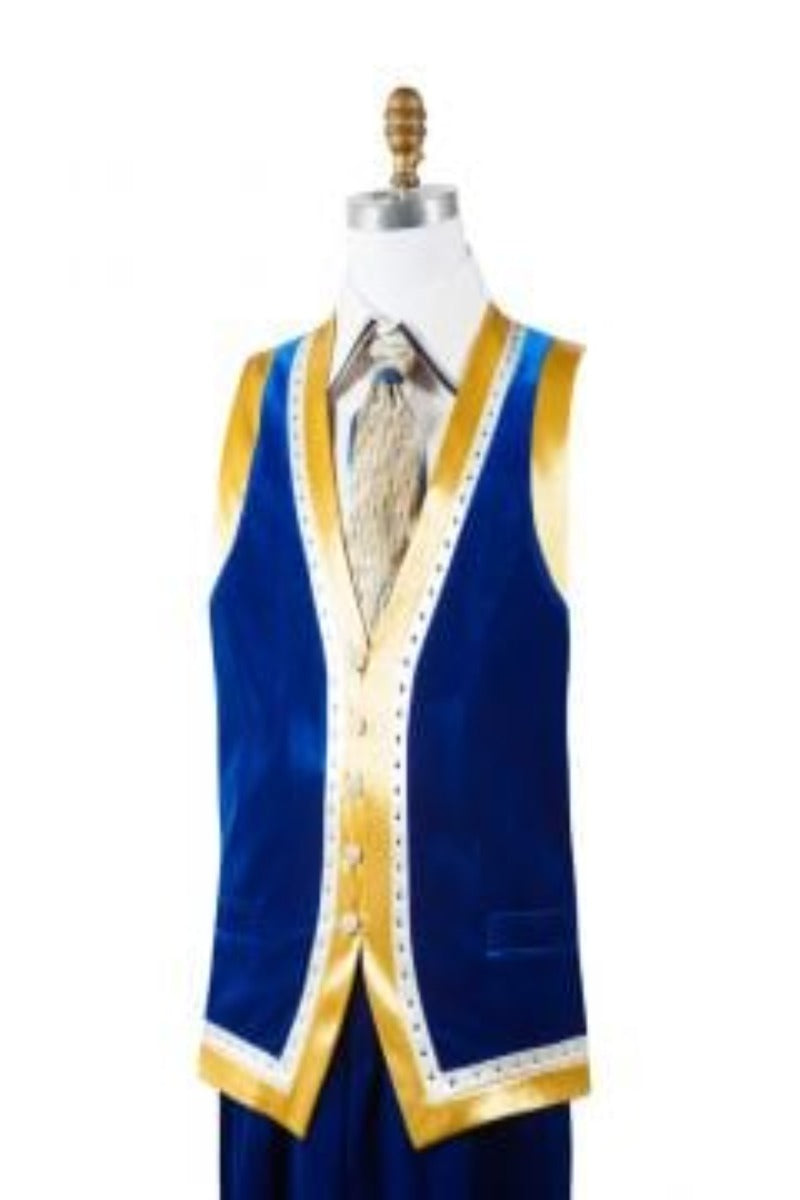 Canto Men's 2-Piece Velvet & Satin Vest Set Bold Colors