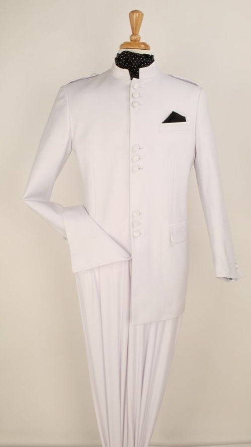 Apollo King Men's 2-Piece Nehru purple Suit - Mandarin Collar