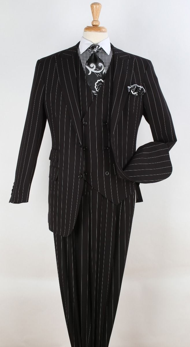 Royal Diamond Men's 3 Piece Pinstripe Suit Fashionable and Stylish