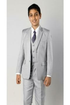 Tazio Boys' 5pc Vested Suit Set - Solid Colors, Shirt & Tie