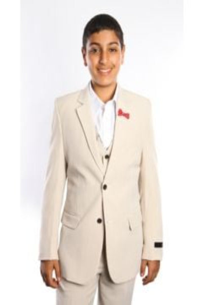 Tazio Boy's 3-Piece  Suit with Elbow Patches | Professional Styling for Kids