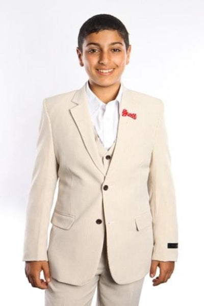 Tazio Boy's 3-Piece  Suit with Elbow Patches | Professional Styling for Kids