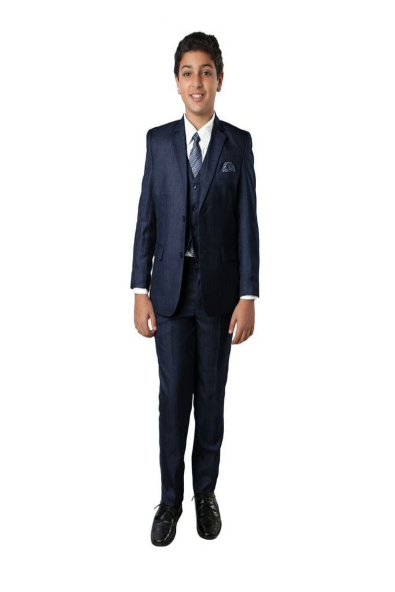 Look
 
 Tazio Boys' 5-Piece Classic Executive Suit Set with Shirt & Tie