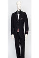 Zacchi Men's 3-Piece Solid Color Fashion black Suit