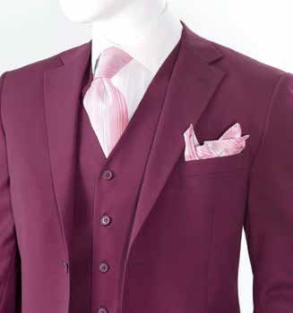 Vittorio St Angelo Men's 3-Piece Classic Suit - Modern Fit with Tailored Design - 34 Short or Extra Small