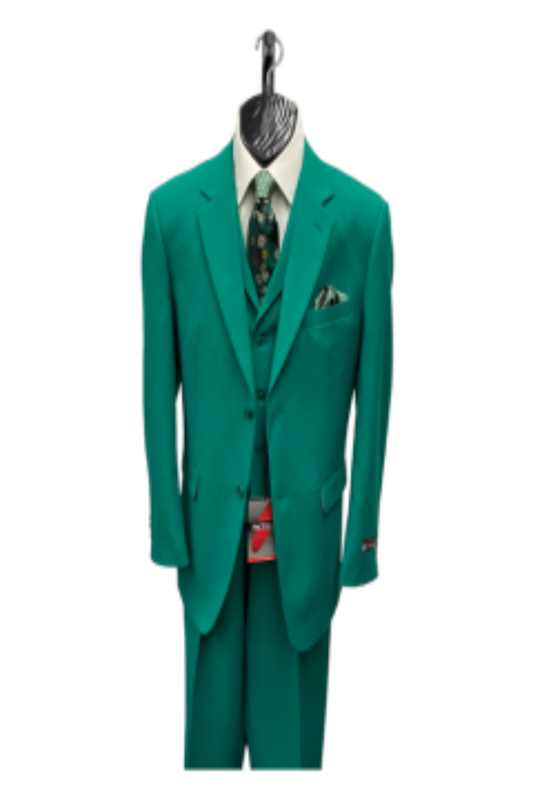 Zacchi Men's 3 Piece Poplin Suit  Spring Colors & Award Winning Design