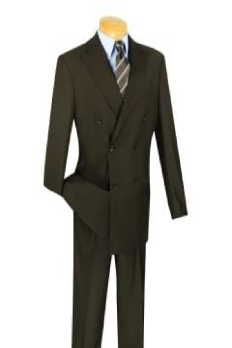 Vinci Men's Executive Double-Breasted 2-Piece Suit